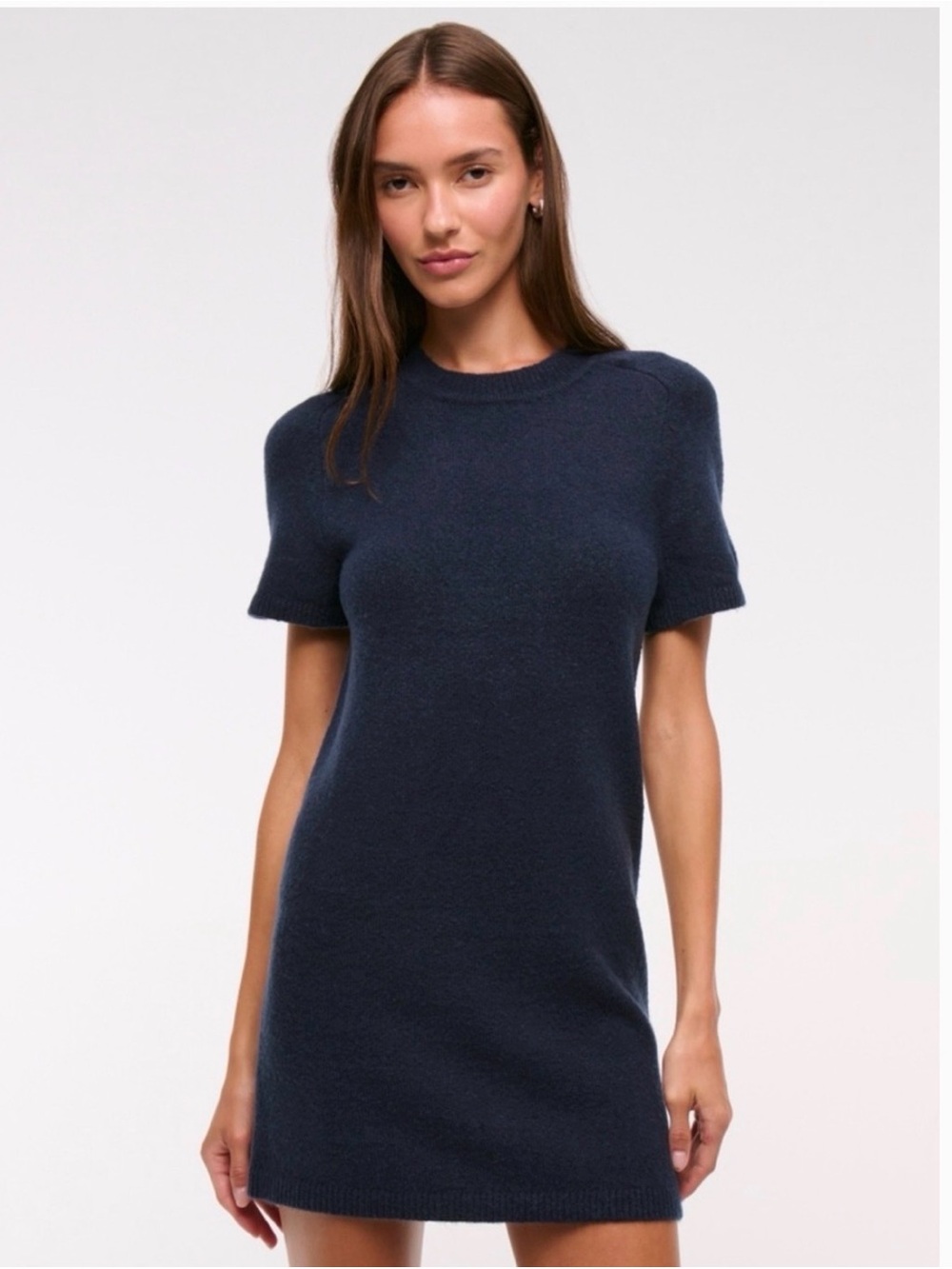 Abercrombie & Fitch Navy Short Sleeve Sweater Knit Mini Dress